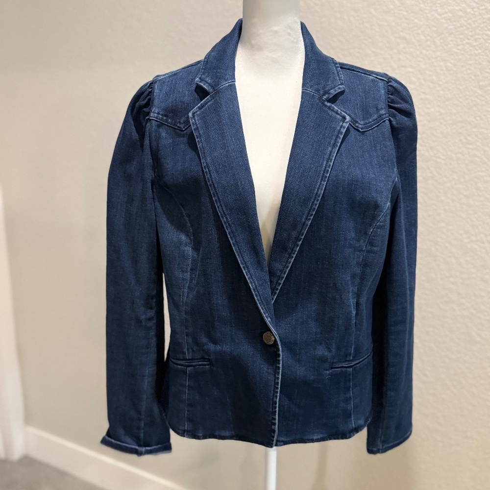 INC International Concepts Denim Blazer, size Large